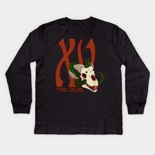Halloween Tarot XV: The Devil Kids Long Sleeve T-Shirt